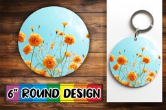 Springtime Whimsy PNG: Sublimation Charm Keychain Product Image 1