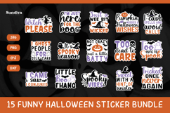 15 Funny Halloween Sticker Bundle V1 Product Image 1
