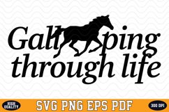 Galloping through life SVG Design | SVG Cut files Product Image 1