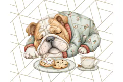 Christmas Pets in Pajamas Clipart PNG, Christmas Png Clipart Product Image 4