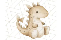 Watercolor Baby Dragon Clipart, Cute Nursery Fantasy PNG Product Image 2