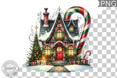 Christmas House Sublimation - Clipart PNG Design Product Image 1