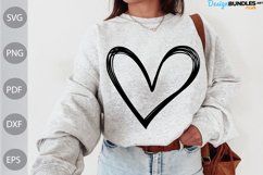 Retro Boho Girl Tshirt Design / Heart SVG Cut Files Product Image 1
