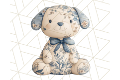 Blue Floral Stuffed Animal Clipart PNG, Cute Stuffed Animals Product Image 4