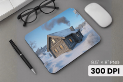 Winter Wonderland Snowflake PNG, Icy Tree Mouse Pad Design Product Image 1