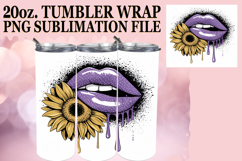 Joyful Reflections 20oz tumbler wrap, Dripping Lips Product Image 1
