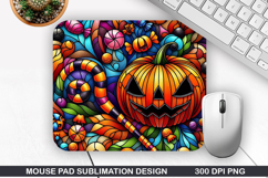 Pumpkin Mouse Pad, Halloween Mouse Pad PNG Design, Halloween Product Image 1