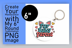 Trendy Circle Design for Keychains , Cat Quote Product Image 1