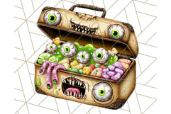 Bold Zombie Clipart PNG, Creepy Halloween Clip Art Product Image 4
