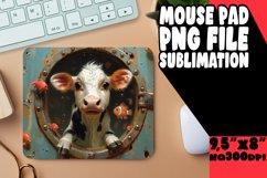 Adorable Cow Pattern Mouse Pad for PNG Product Image 1