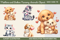 Mothers and Babies Nursery Animals PNG Product Image 1