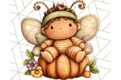Halloween Fairy Clipart PNG, Spooky Cute Character Art Product Image 4