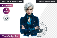 Modern Winter Girl Fashion Illustrations PNG Graphics Product Image 1