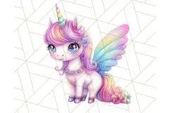Pastel Fairy Clip Art PNG With Glitter, Rainbow Fairy Png Product Image 4