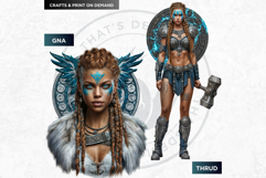 Viking Aesir &amp; Vanir Norse Gods Illustrations PNG Cliparts Product Image 6