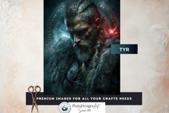 Aesir &amp; Vanir Norse Gods Fantasy Digital Paper Illustrations Product Image 10
