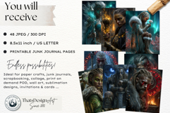 Aesir &amp; Vanir Norse Gods Fantasy Digital Paper Illustrations Product Image 2