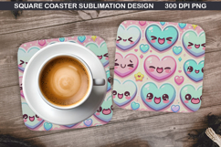 Valentine Coaster Sublimation, Valentine Coaster PNG Design Product Image 1
