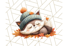 Cozy Autumn Animal Clipart, Fall Forest Critters PNG Product Image 4