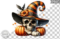 Halloween Skull Sublimation - Clipart PNG Design Product Image 1