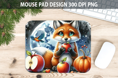 Watercolor Fox Mouse Pad Sublimation - Animal PNG Product Image 1