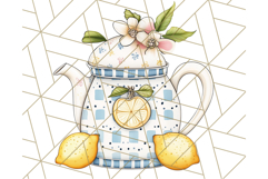 Mediterranean Cottagecore Kitchen PNG Clipart with Lemons Product Image 4
