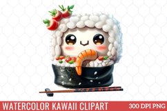 Watercolor Kawaii Clipart Product Image 1