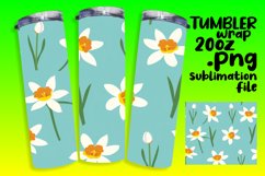 Boho Chic Watercolor Flower Bliss Tumbler Wrap Product Image 1