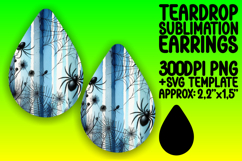 Vibrant Teardrop Earrings Template for DIY , Halloween Product Image 1