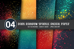 Dark Rainbow Sparkle Digital Paper Product Image 1