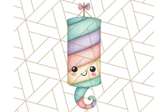 Kawaii Weather Clipart PNG, Cute Pastel Weather Icons Product Image 4