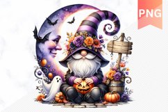 Halloween Gnome Sublimation - Clipart PNG Design Product Image 1