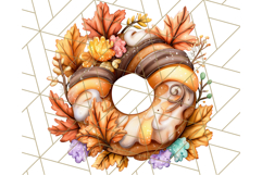 Fall Donut Clipart PNG, Autumn Donuts With Pumpkins Product Image 4