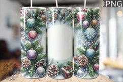 Christmas Watercolor Tumbler Wrap - Christmas PNG Design Product Image 1