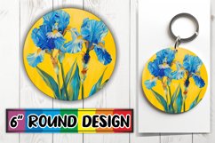 Floral Frenzy Sublimation Circles - Keychain &amp; Car Coaster Product Image 1