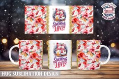 Christmas Mug Wrap Sublimation Snowman Love Quote Product Image 1
