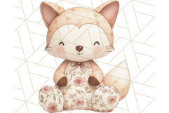 Pink Floral Stuffed Animal Clipart PNG, Cute Stuffed Animals Product Image 4