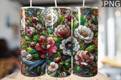 Embroidered Flowers Tumbler Wrap - High Quality 300 Dpi Product Image 1