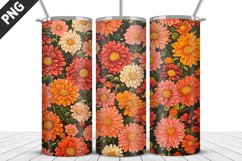 3D Prettiest Flowers Tumbler Wrap | Sublimation Design Product Image 1