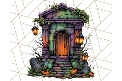 Enchanted Graveyard Halloween PNG Clipart Product Image 4