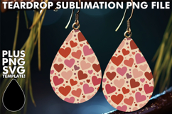 Vibrant Teardrop Earrings Magic, Valentine's Pattern Product Image 1