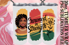 Heartfelt Sublimation 20oz tumbler wrap, Juneteenth Product Image 1