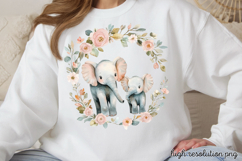 Mothers Day Animals Clipart PNG Product Image 1
