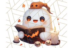 Cute Halloween Ghost Clipart PNG, Ghost and Friends Holiday Product Image 4