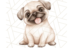 Pug Clipart PNG, Cute Dog Art, Funny Puppy Illustration Png Product Image 4