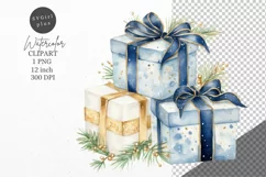 Christmas clipart, Gifts clipart, Blue Christmas Product Image 1