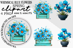 Whimsical Flowers Spring Clipart Png Product Image 1