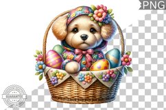 Easter Dog Sublimation - Easter Clipart PNG Design Product Image 1