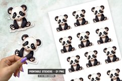 Cute cartoon panda sticker png Product Image 1