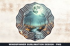 Halloween Pumpkin Wind Spinner Sublimation Design Product Image 1